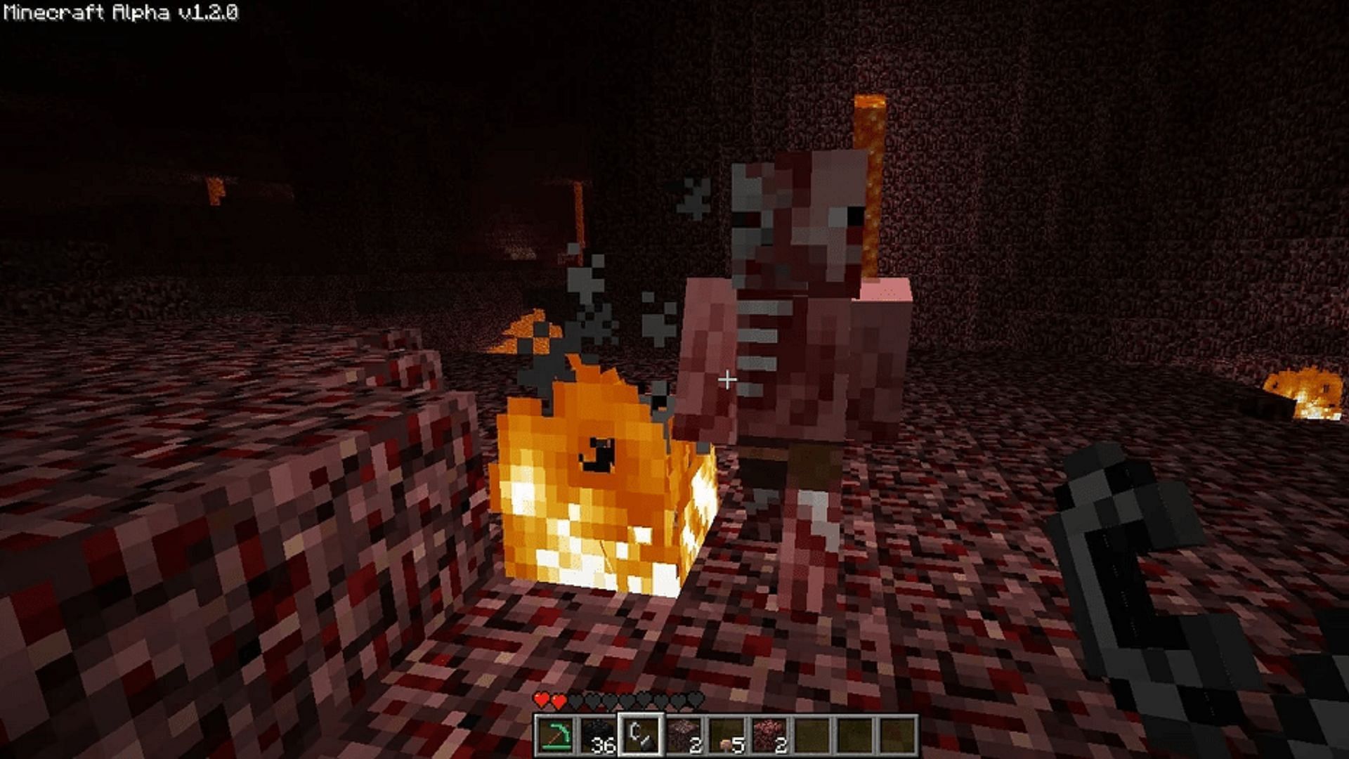 A zombie pigman in Minecraft: Java Edition's version 1.2.0 alpha preview (Image via Mojang)